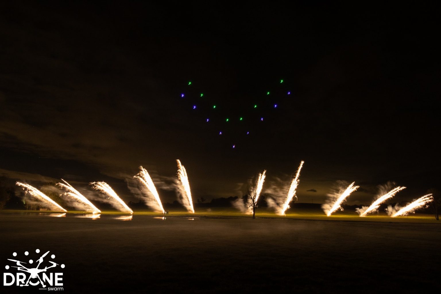 Fireworks Drone Light Show DroneSwarm Drone Swarm Displays