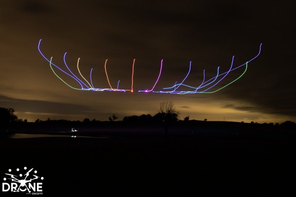 full colour led rainbow drone show