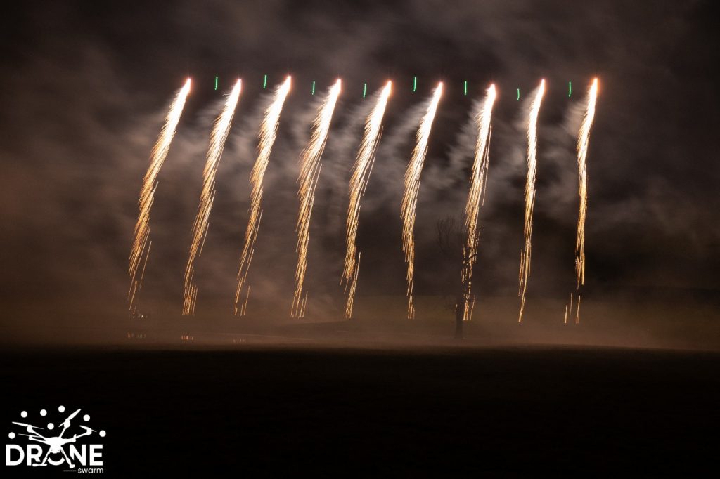 Fireworks and drones