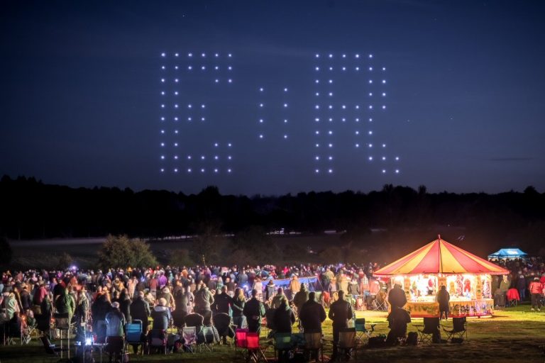 Ragley Hall Queen Elizabeth II tribute Drone Light Shows in the UK DroneSwarm® Drone