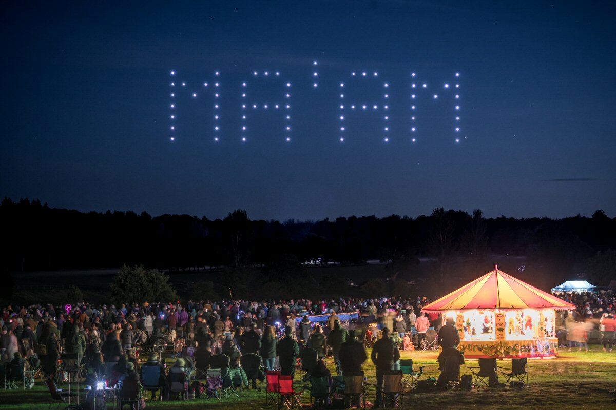 Ragley Hall Queen Elizabeth II tribute Drone Light Shows in the UK DroneSwarm® Drone