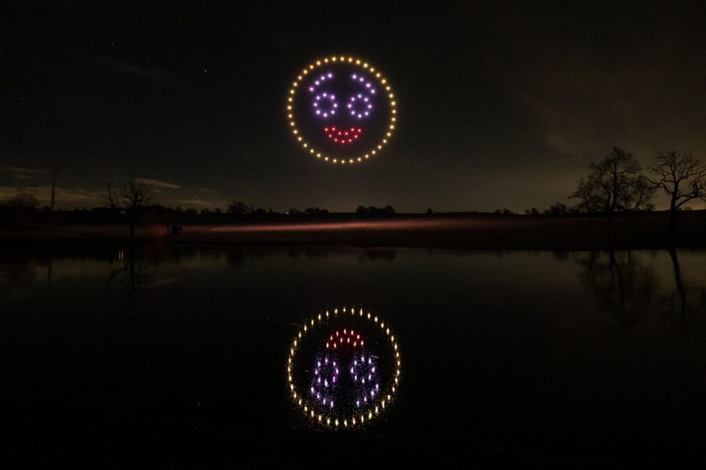 Drone Show Face Smile