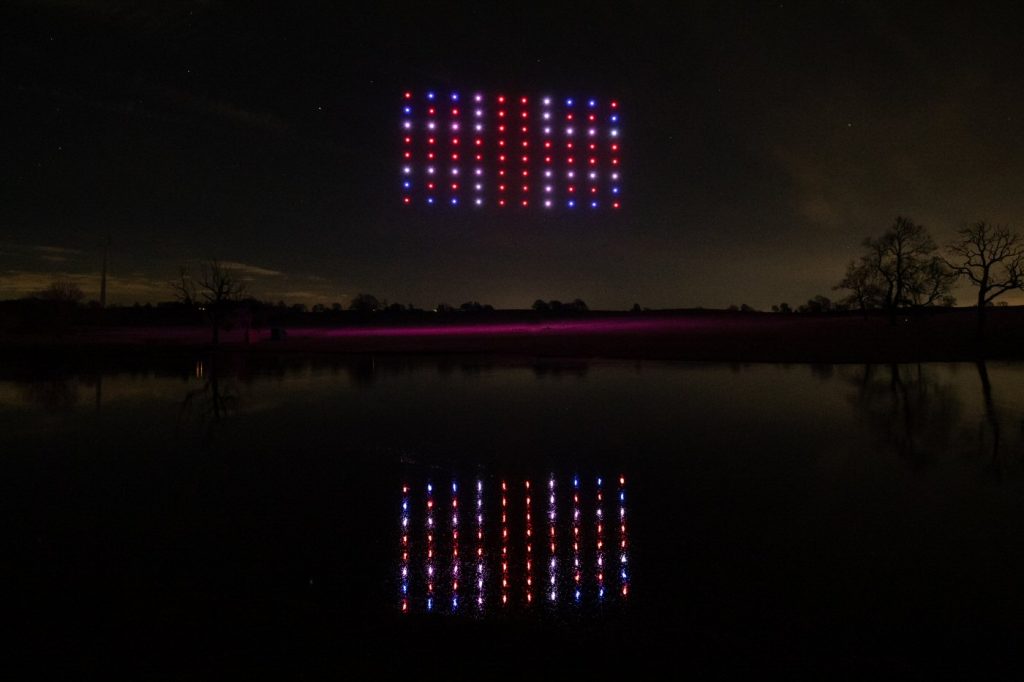 Drone Show Flag UK British