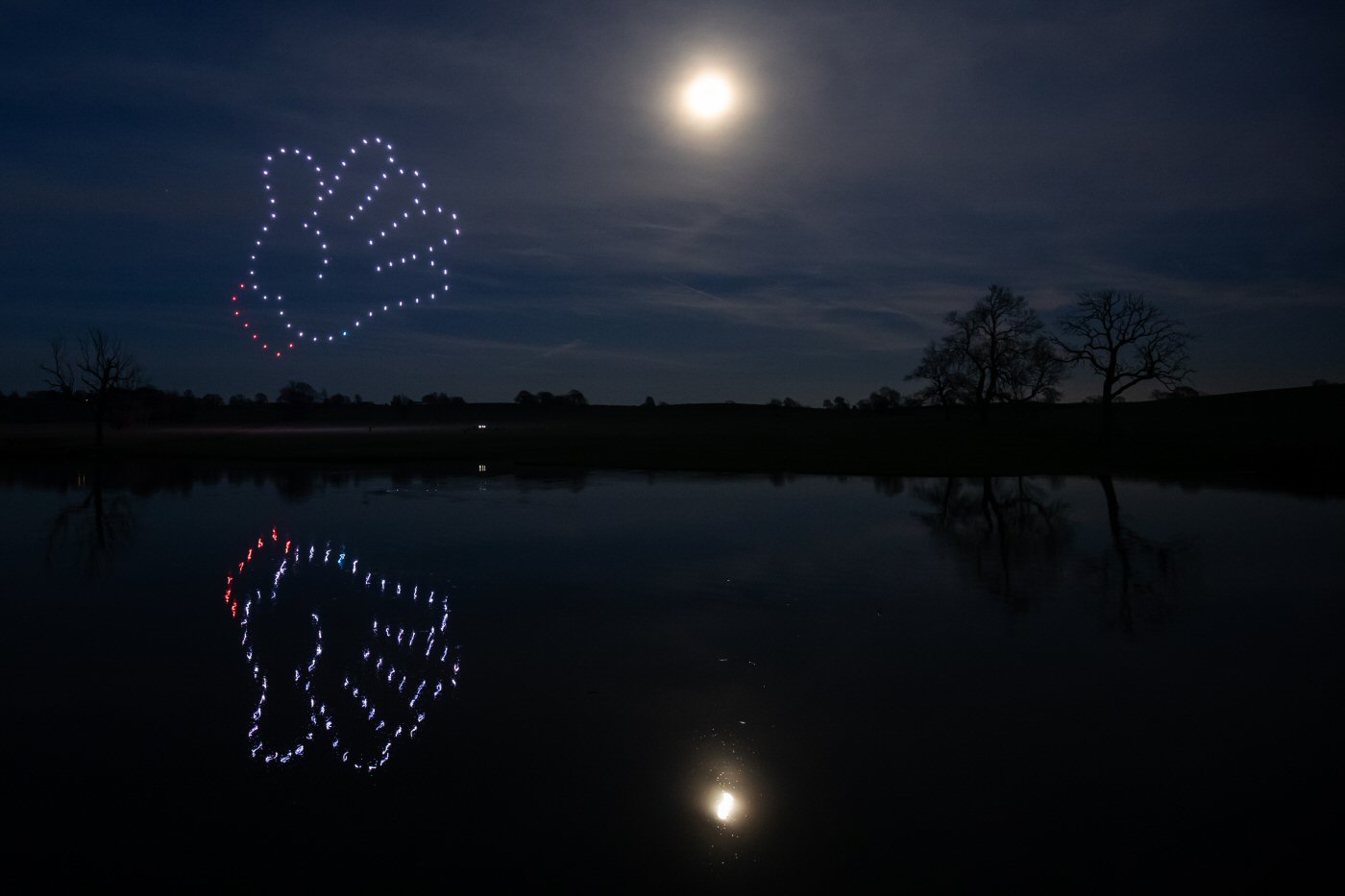 Christmas Drone Show DroneSwarm Drone Light Shows in the UK / Drone