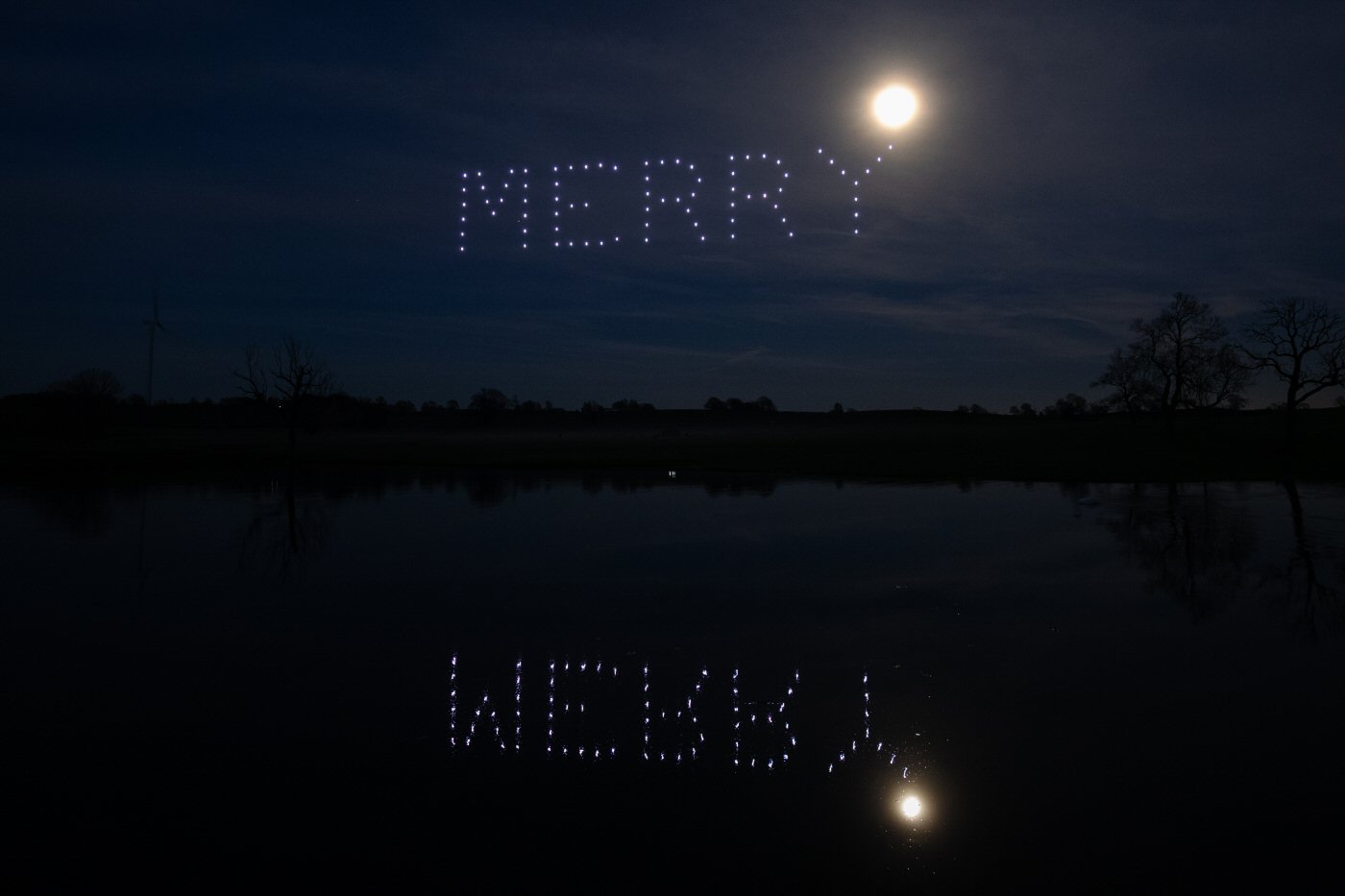 Christmas Drone Show Drone Light Shows in the UK DroneSwarm