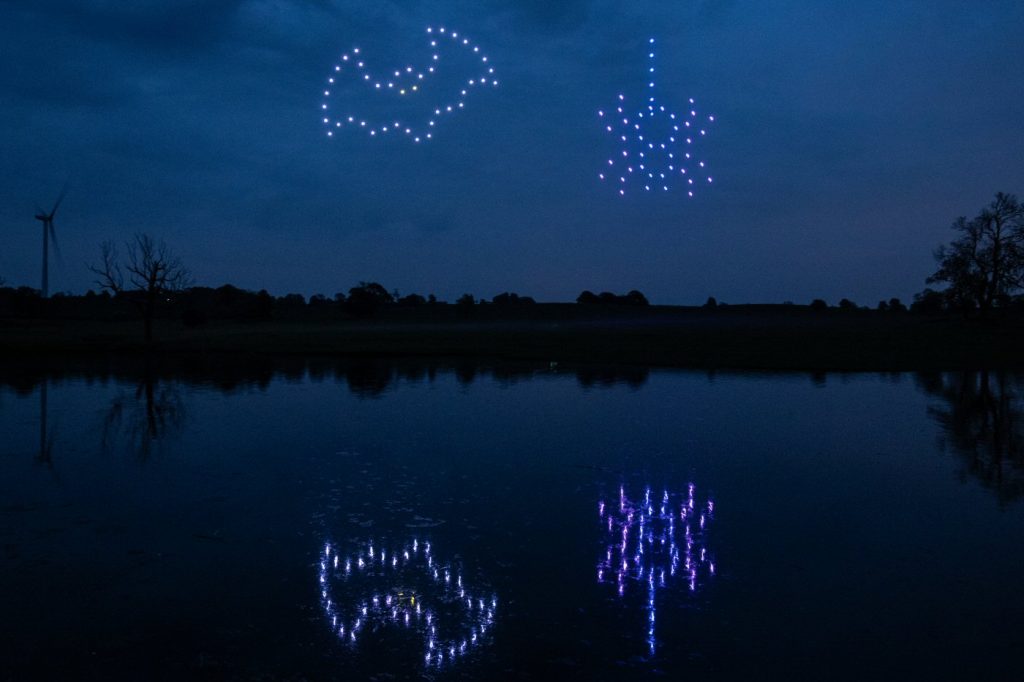 Drone Light Show - Halloween Spider