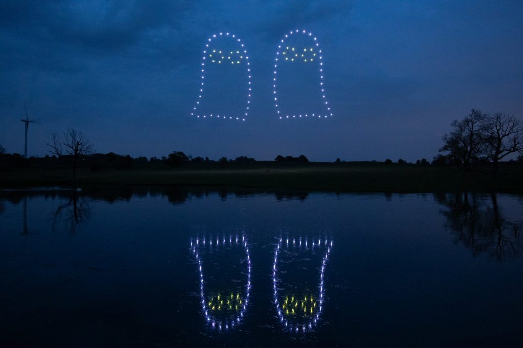 Drone Light Show - Halloween - Ghosts
