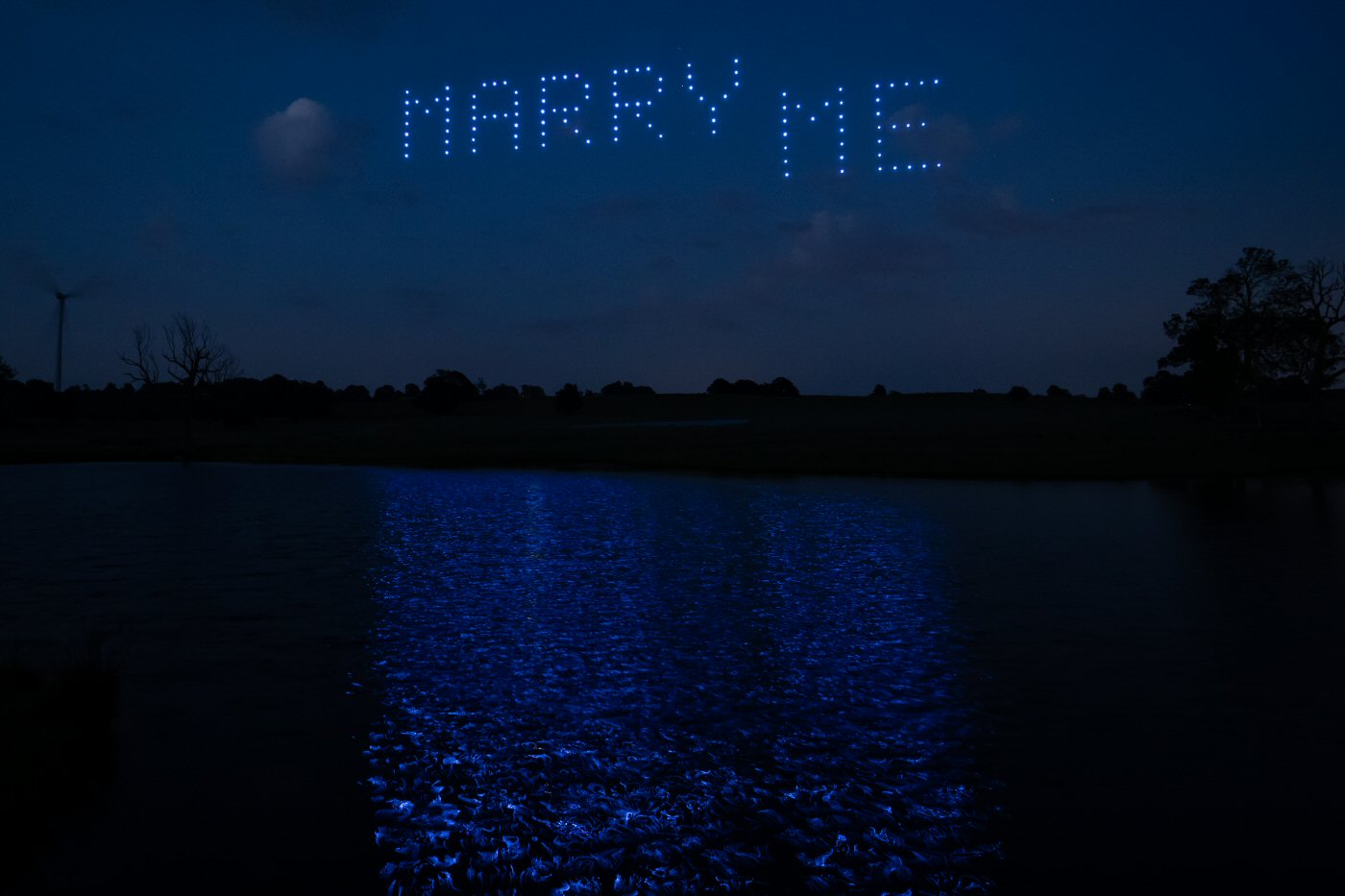 Drone Show Proposal Marry Me