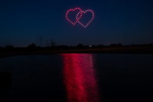 Drone Light Show - Heart Shape