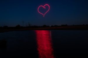 Drone Light Show - Heart Shape