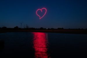 Drone Light Show - Heart Shape