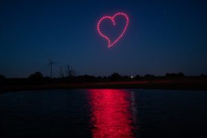 Drone Light Show - Heart Shape