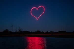 Drone Light Show - Heart Shape