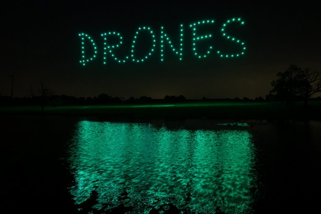 Drone shows with droneswarm