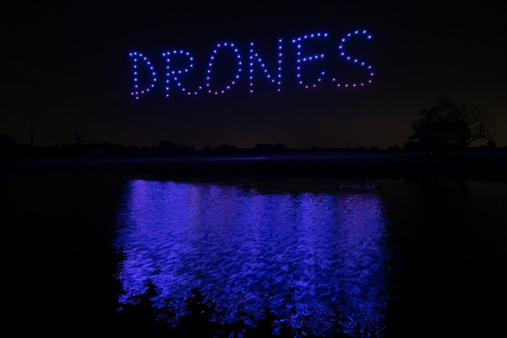 Drone shows with droneswarm
