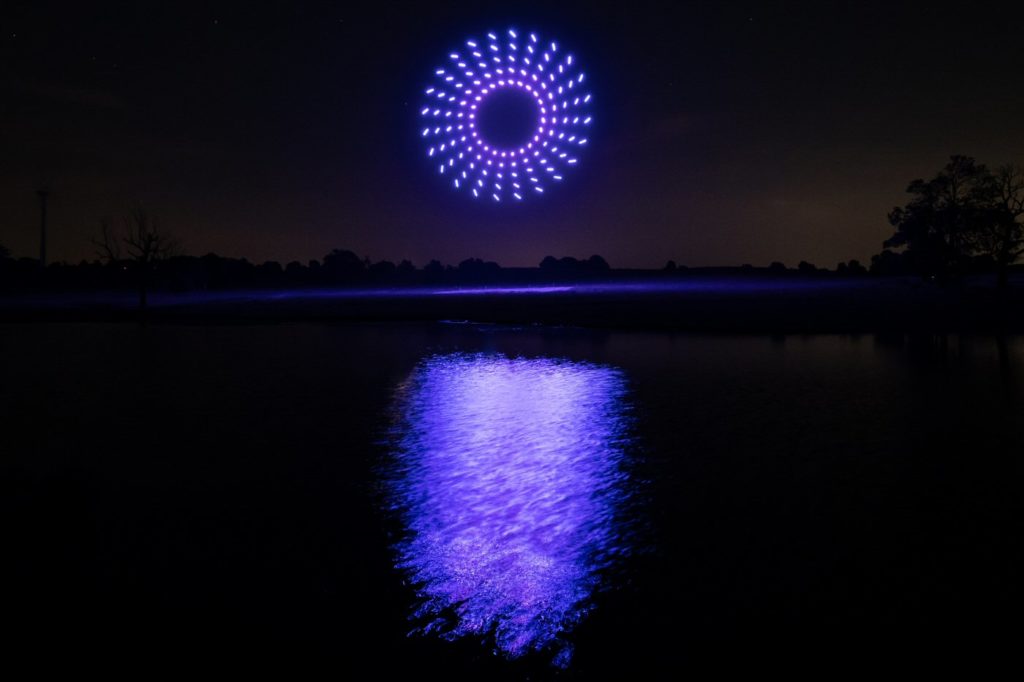 Light shows with drones