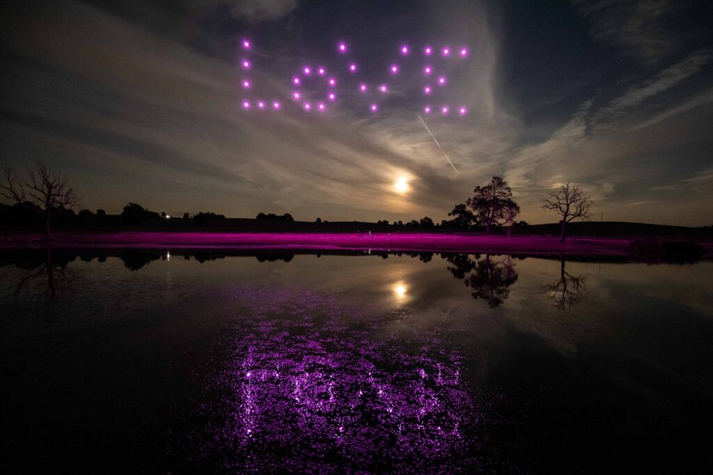 Drone Light Display UK Wedding