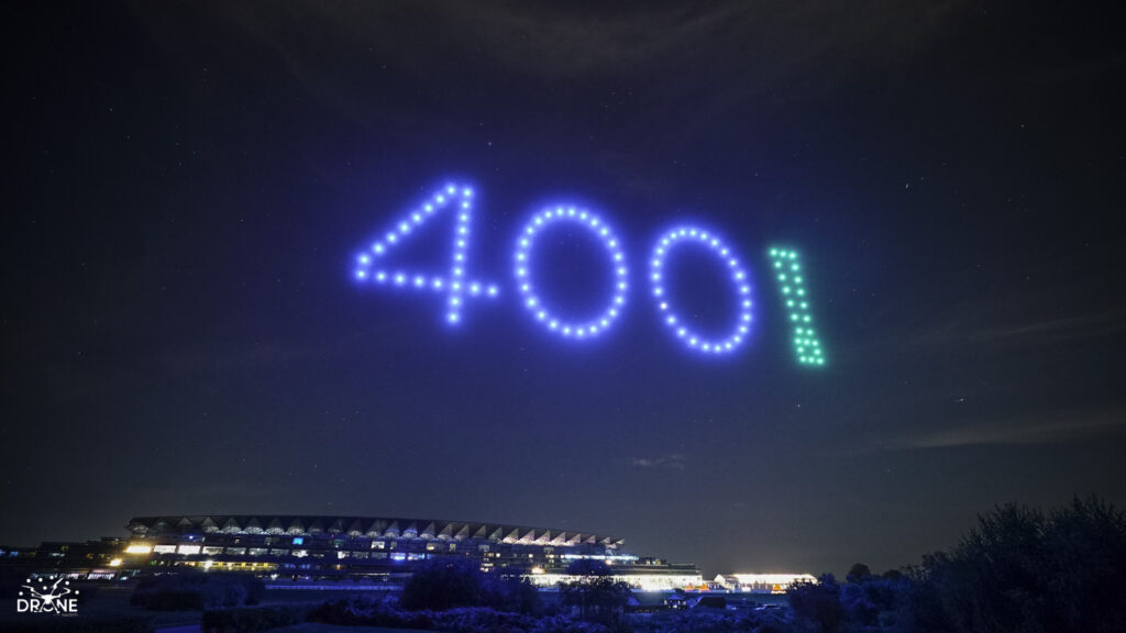 Drone light show at Ascot Racecourse