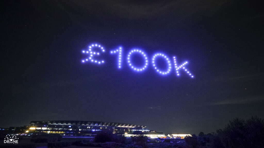 Drone light show at Ascot Racecourse