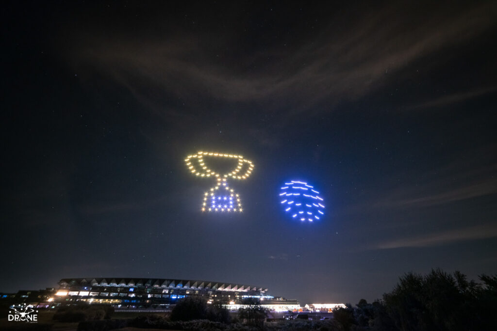 Drone show at Ascot Racecourse