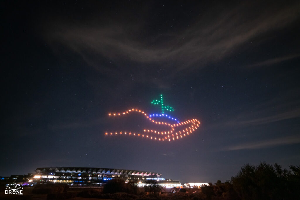 Drone show at Ascot Racecourse